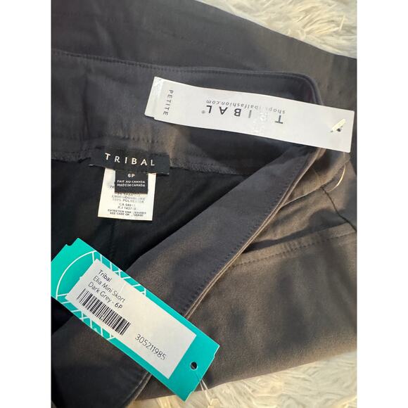 Tribal Elia Mini Skort Dark Grey 6P nwt skirt shorts summer sports casual - Picture 4 of 5